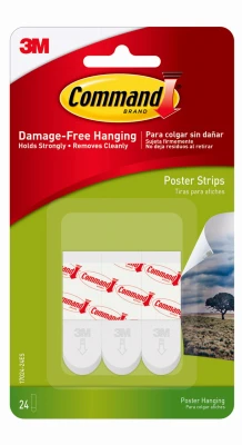 Small Poster Strips, White, 24-Pk.