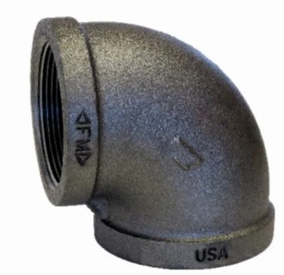 Three Inch Black 90 Degree Pipe Elbow