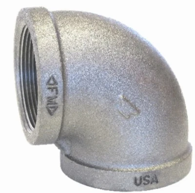 3 Inch Galvanized Pipe Elbow, 90 Degrees, 150# Domestic Fitting