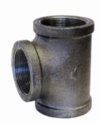 3 Inch Black Pipe Tee Fitting for Plumbing and Piping Systems
