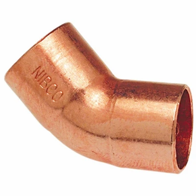 Copper Pipe Elbow, 45 Degrees, 1 In. CxC