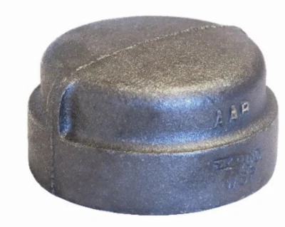 4 In. Pipe Cap, Black