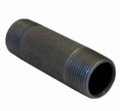 Three Inch by Ten Inch Black Steel Pipe Nipple