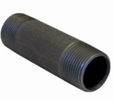 4 Inch Black Close Pipe Nipple for Plumbing and Piping Applications