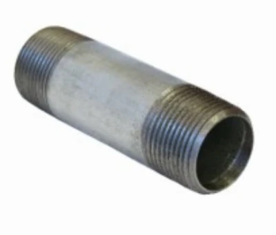 Galvanized Steel Pipe Nipple, Schedule 40, 3 Inch Diameter by 5 Inch Length