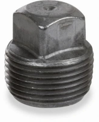 Black Square Head Pipe Plug, 3 Inch Diameter, Durable Construction