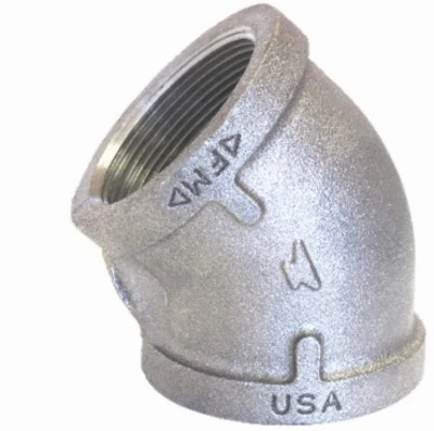 Galvanized Pipe Hex Bushing, Schedule 40, 3/4 x 1/4 In.