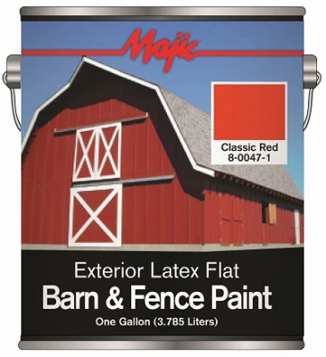 Town & Country Barn & Fence Paint, Flat Latex, Red, Gallon