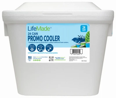 Foam Cooler with 24-Can Capacity and 28 Quart Volume