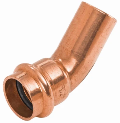 Copper Pipe Elbow, 45 Degrees, 1 In. FTG by Press