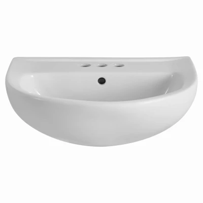 Evolution Pedestal Lavatory Sink Top, White, 22 In.