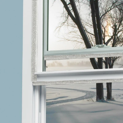 White Foam Weatherseal Tape, One and One Half Inch Wide by One Quarter Inch Thick by Seventeen Feet Long