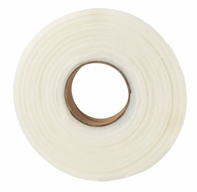 White Foam Weatherseal Tape, One and One Half Inch Wide by One Quarter Inch Thick by Seventeen Feet Long
