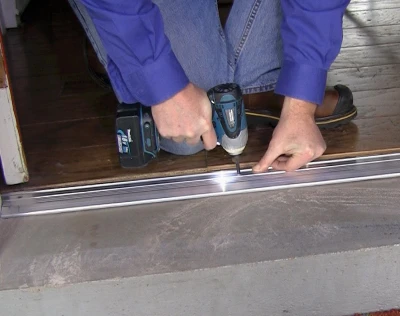 Flat-Top Saddle Door Threshold Satin Nickel Aluminum 1 and 3 Quarter Inches by 1 Eighth Inch by 36 Inches