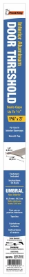 Flat-Top Saddle Door Threshold Satin Nickel Aluminum 1 and 3 Quarter Inches by 1 Eighth Inch by 36 Inches