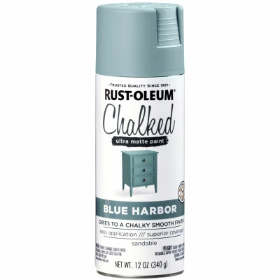 Chalked Ultra Matte Spray Paint, Blue Harbor, 12 oz.