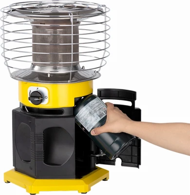 Portable 360 Degree Propane Heater for Indoor and Outdoor Use, 4,000 to 18,000 BTU, Compatible with Two 1 Pound Liquid Propane Tanks