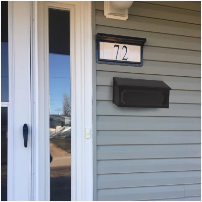 Windsor Wall-Mount Mailbox in Black Polypropylene Durable Construction