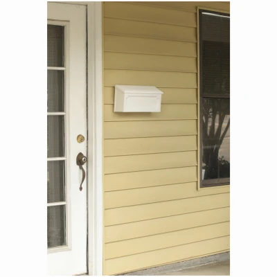 Windsor White Poly Wall-Mount Mailbox Durable Weather-Resistant Design