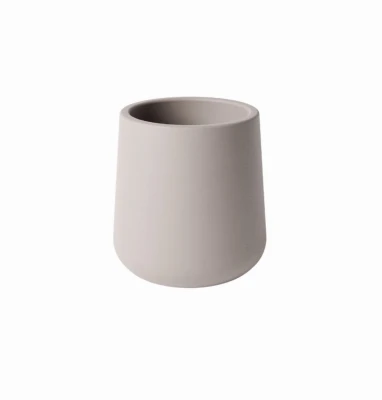 Tapered Cylinder Planter, Natural Cement, 4 In.