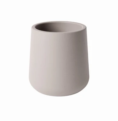 Tapered Cylinder Planter, Natural Fiberglass Reinforced Cement, 6 Inch High