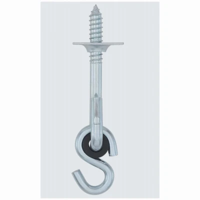 Chromate Swing Hook Kit With (2) 4 Inch Hooks And Lag Screws