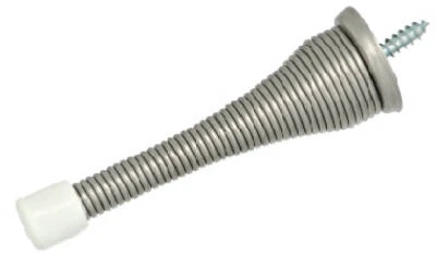 Gallery Series Satin Nickel Spring Door Stop, 3 Inch, Model N331165