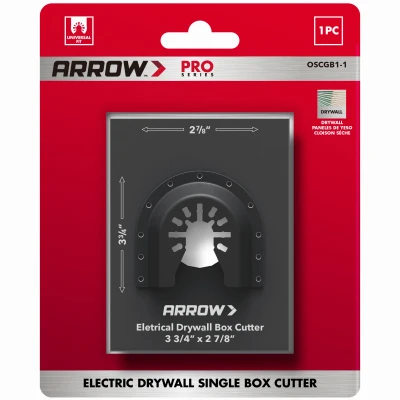 Oscillating Tool Drywall Cutter for Single Electric Box, 2-7/8 x 3-3/4 In.