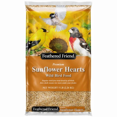Sunflower Hearts Wild Bird Food, 5 Lb. Bag
