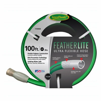 GREEN THUMB FeatherLite Ultra Flexible Garden Hose, 5/8 In. x 100 Ft.
