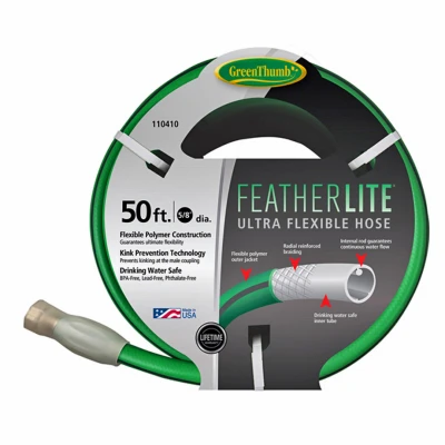 FeatherLite Ultra-Flexible Anti-Kink Hose, 5/8 In. x 50 Ft.