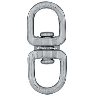 Eye and Eye Chain Swivel, 5/8 Inch by 5/8 Inch, Heavy Duty