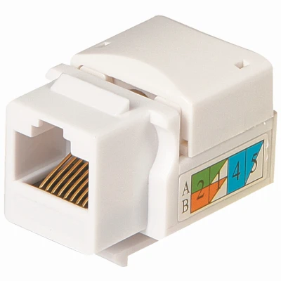 RJ45 Cat6/5e Wall Jack, White
