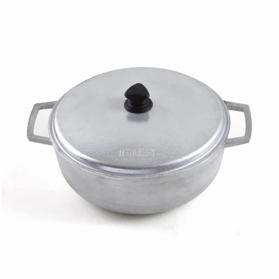 Caldero with Lid, Natural Cast Aluminum, 4.8 Quart Capacity