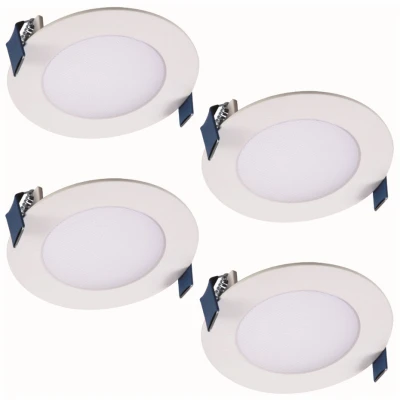 Halo LED Ultra-Slim Wafer Ceiling Downlight, 750 Lumens, 4 In. Round, 4-Pk.