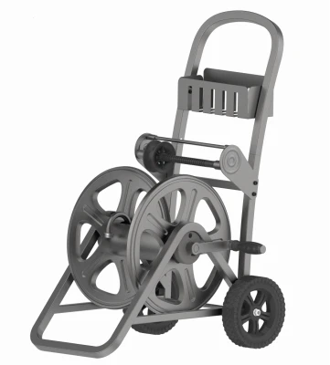 Metal Hose Cart with Automatic Guide System, Holds Up to 150 Feet Hose