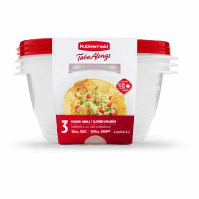 TakeAlongs Food Storage Containers, 6.2 Cup, 3-Pk.