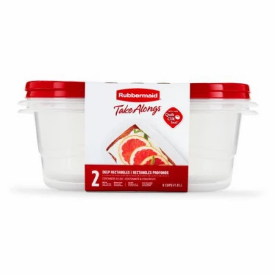 TakeAlongs Food Storage Containers, 8 Cup, 2-Pk.