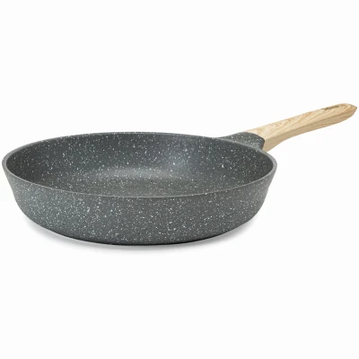 Farmhouse Fry Pan, Non-Stick Coated Aluminum, Gray, 8 In.