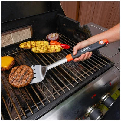 Deluxe Stainless Steel Grill Spatula with Long Handle for Barbecue and Outdoor Cooking