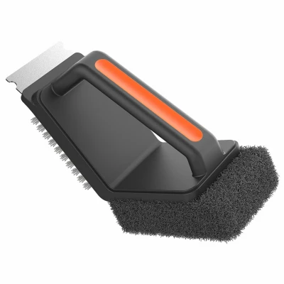 Dual-Head Grill Brush/Scrub Pad + Scraper