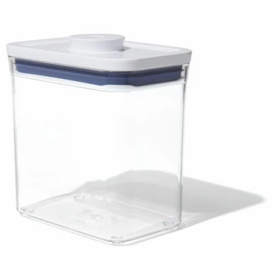 Good Grips POP Food Storage Container, Clear Plastic Rectangle, 1.7 Qt.