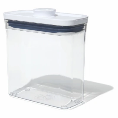 Good Grips POP Food Storage Container, Clear Plastic Rectangle, 1.2 Qt.