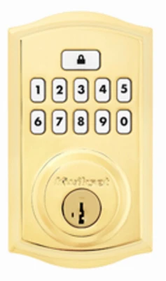 SmartCode Electronic Deadbolt Lock, Brass