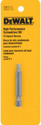 #3 Square Recess Power Drill Bit, 2 In.