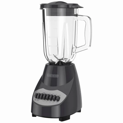 10 Speed Blender with 5 Cup Glass Blending Jar in Gray Finish