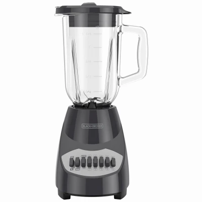 10 Speed Blender with 5 Cup Glass Blending Jar in Gray Finish