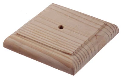 Wood Post Cap with Center Hole, 3-1/2 In.