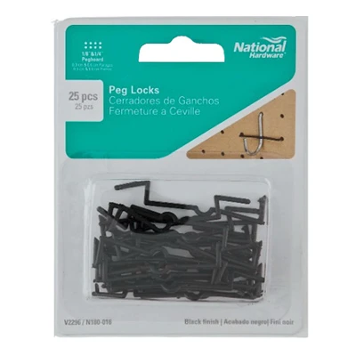 Pegboard Peg Locks, 25-Pk.