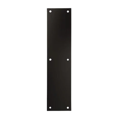 Swinging Door Push Plate, Oil Rubbed Bronze, 3-1/2 x 15 In.
